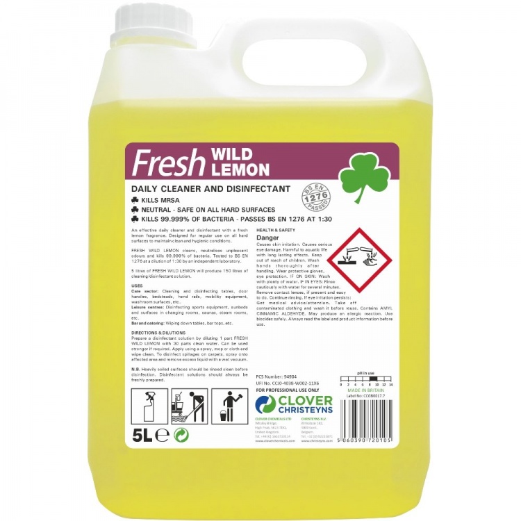 Clover Chemicals Fresh Wild Lemon  Disinfectant (202)